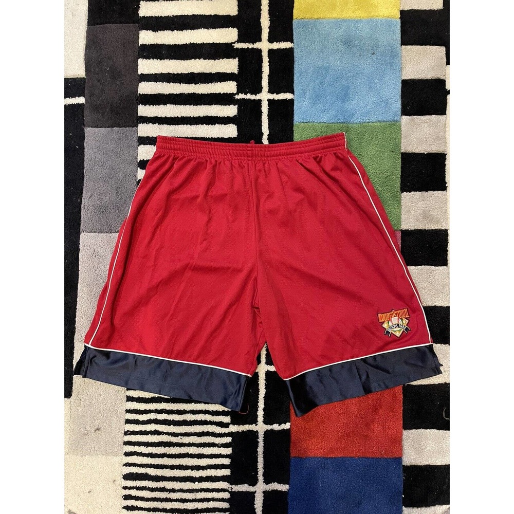 Cooperstown Dreams Park Authentic Shorts Sz XXL Red Blue Embroidered Basketball